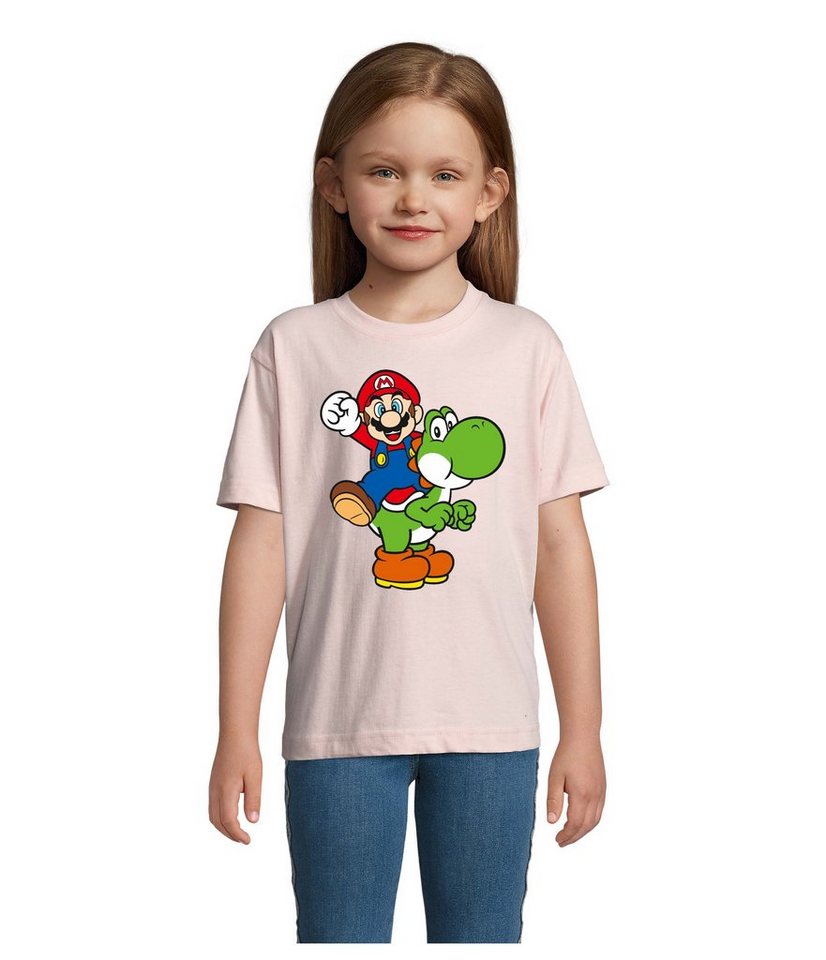 Blondie & Brownie T-Shirt Kinder Yoshi & Mario Konsole Retro Super Luigi von Blondie & Brownie