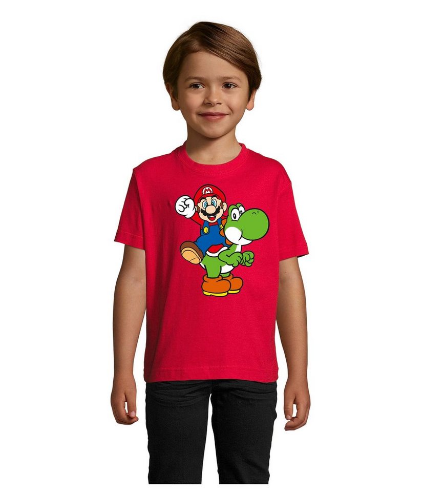 Blondie & Brownie T-Shirt Kinder Yoshi & Mario Konsole Retro Super Luigi von Blondie & Brownie