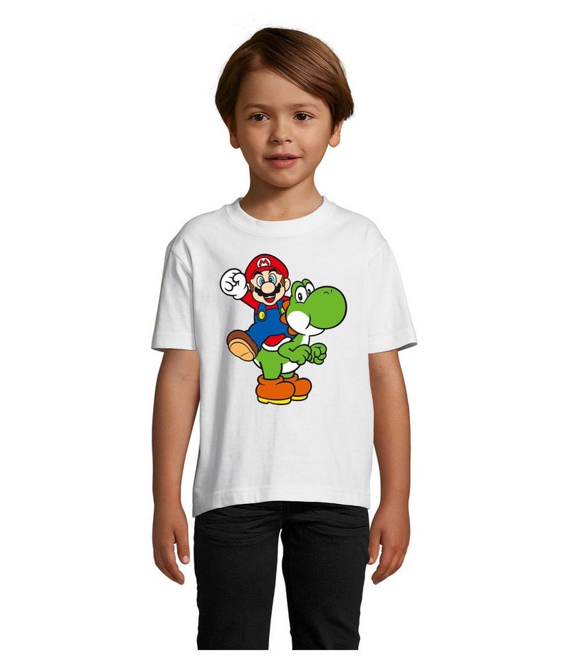 Blondie & Brownie T-Shirt Kinder Yoshi & Mario Konsole Retro Super Luigi von Blondie & Brownie