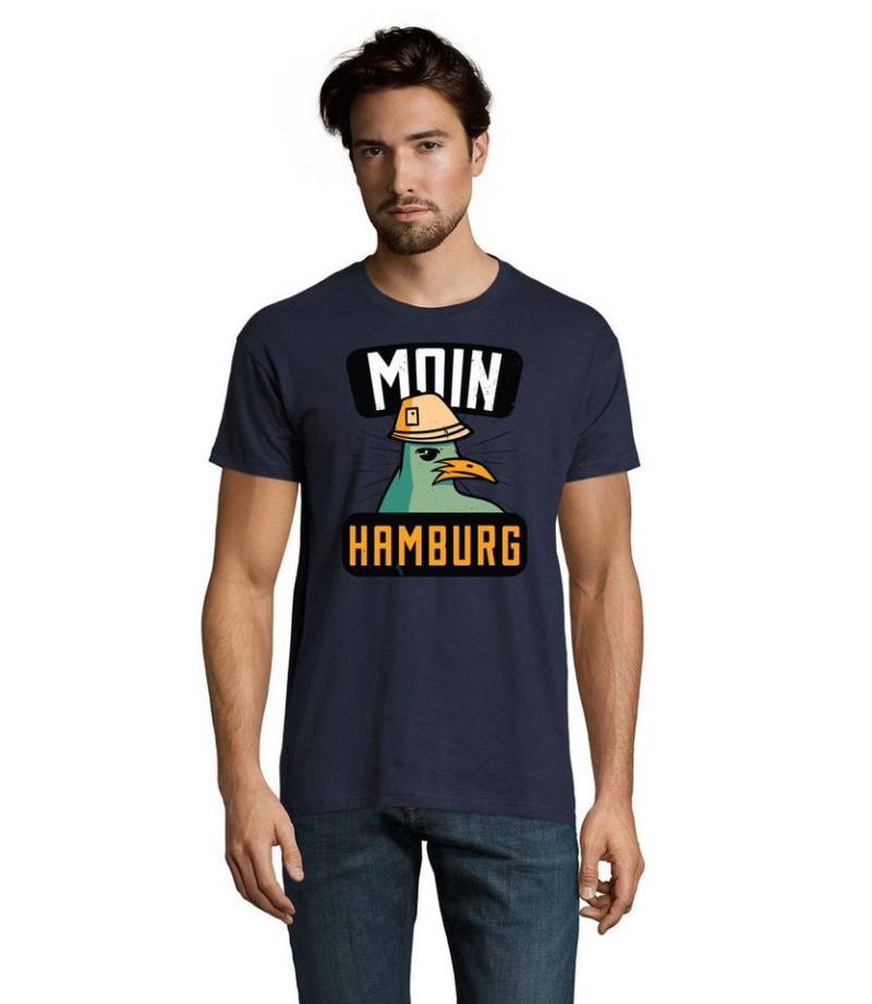 Blondie & Brownie T-Shirt Moin Hamburg Seemöwe Herren Shirt Fun Motiv in vielen Farben von Blondie & Brownie