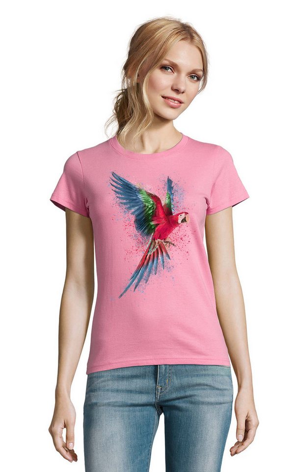 Blondie & Brownie T-Shirt Papagei Paradiesvogel Vogel Tropen Logo Print Damen Shirt in vielen Farben Blondie & Brownie T-Shirt Papagei Paradiesvogel Vogel Tropen Logo Print Damen Shirt in vielen Farben von Blondie & Brownie