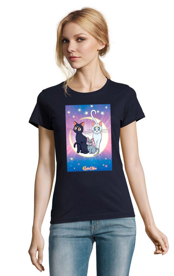 Blondie & Brownie T-Shirt Sailor Moon Cats Luna Anime Manga Friends Damen Fun Shirt besondere Merkmale Blondie & Brownie T-Shirt Sailor Moon Cats Luna Anime Manga Friends Damen Fun Shirt besondere Merkmale von Blondie & Brownie