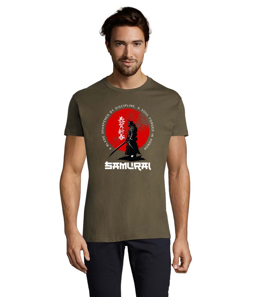 Blondie & Brownie T-Shirt Samurai Herren Shirt Dein Weg des Kriegers Motiv Bequem Blondie & Brownie T-Shirt Samurai Herren Shirt Dein Weg des Kriegers Motiv Bequem von Blondie & Brownie