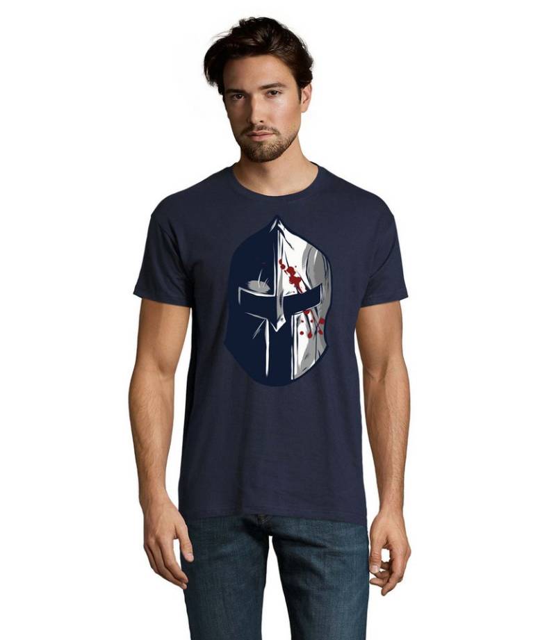 Blondie & Brownie T-Shirt Sparta Krieger Helm Held Stärke und Disziplin Herren Shirt Fun Motiv in vielen Farben von Blondie & Brownie