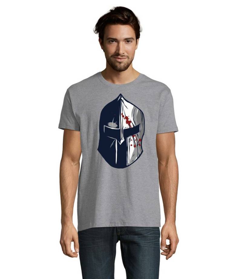 Blondie & Brownie T-Shirt Sparta Krieger Helm Held Stärke und Disziplin Herren Shirt Fun Motiv in vielen Farben von Blondie & Brownie