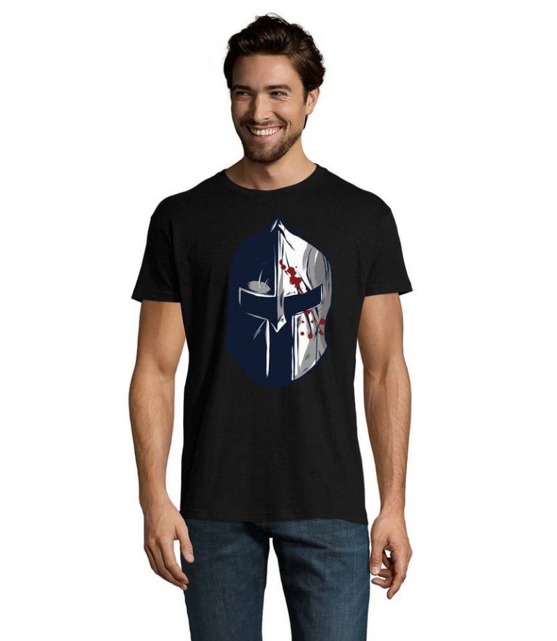 Blondie & Brownie T-Shirt Sparta Krieger Helm Held Stärke und Disziplin Herren Shirt Fun Motiv in vielen Farben von Blondie & Brownie