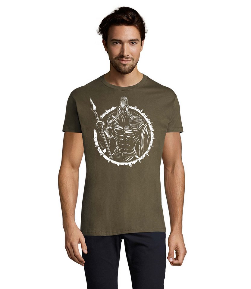 Blondie & Brownie T-Shirt Sparta Krieger Schild Held Stärke und Disziplin Herren Shirt Fun Motiv in vielen Farben Blondie & Brownie T-Shirt Sparta Krieger Schild Held Stärke und Disziplin Herren Shirt Fun Motiv in vielen Farben von Blondie & Brownie