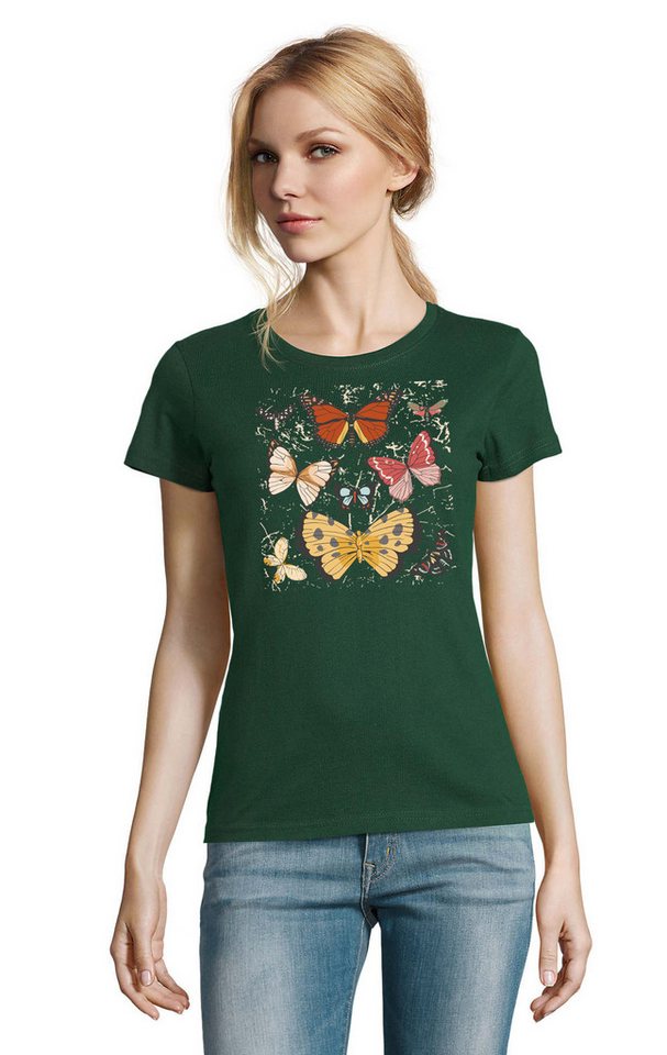 Blondie & Brownie T-Shirt Tagfalter Schmetterling Rhopalocera Motiv Natur Tier Damen Shirt in vielen Farben Blondie & Brownie T-Shirt Tagfalter Schmetterling Rhopalocera Motiv Natur Tier Damen Shirt in vielen Farben von Blondie & Brownie