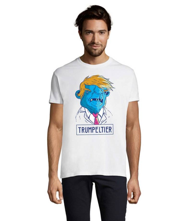 Blondie & Brownie T-Shirt Trumpeltier Trump Satire Politik Motiv Herren T-Shirt in vielen Farben und Größen von Blondie & Brownie