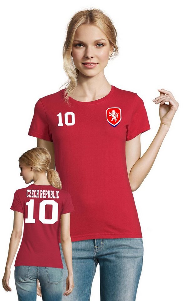 Blondie & Brownie T-Shirt Tschechien Retro Czech Republic Sport Trikot Fußball Meister WM Europa von Blondie & Brownie