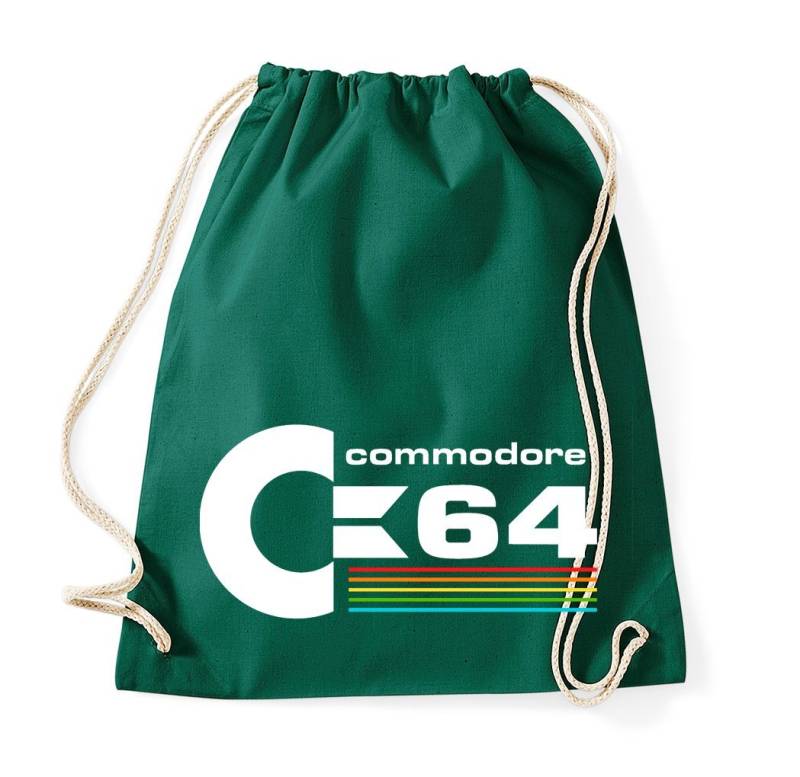 Blondie & Brownie Turnbeutel aus Baumwolle Commodore 64 Logo Print Einkaufstasche von Blondie & Brownie