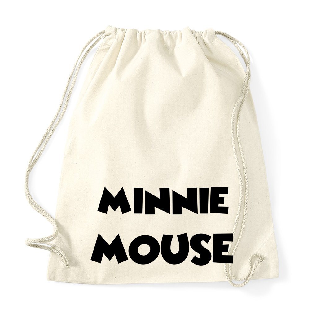 Blondie & Brownie Turnbeutel aus Baumwolle Minnie Mouse Mickey Cartoon Maus von Blondie & Brownie