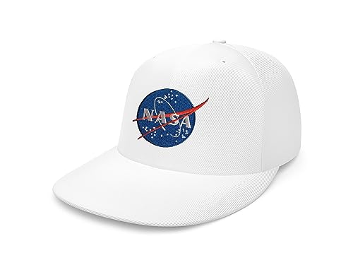 Blondie & Brownie Unisex Cap Snapback, NASA, Weiß von Blondie & Brownie