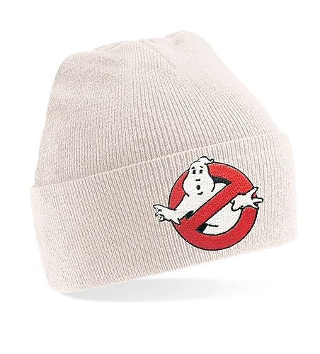 Blondie & Brownie Winter Herbst Beanie Mütze Ghostbusters, Beige von Blondie & Brownie