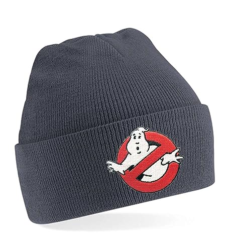 Blondie & Brownie Winter Herbst Beanie Mütze Ghostbusters, Grau von Blondie & Brownie