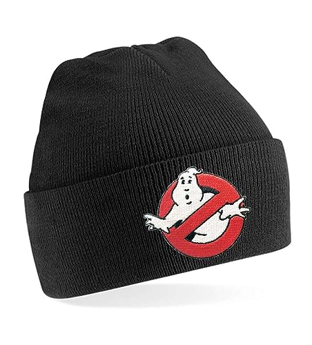 Blondie & Brownie Winter Herbst Beanie Mütze Ghostbusters, Schwarz von Blondie & Brownie