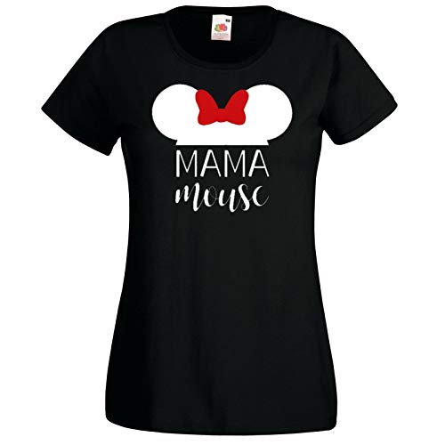 Damen T-Shirt Modell Mama Maus, Gr. L, Schwarz von Blondie & Brownie