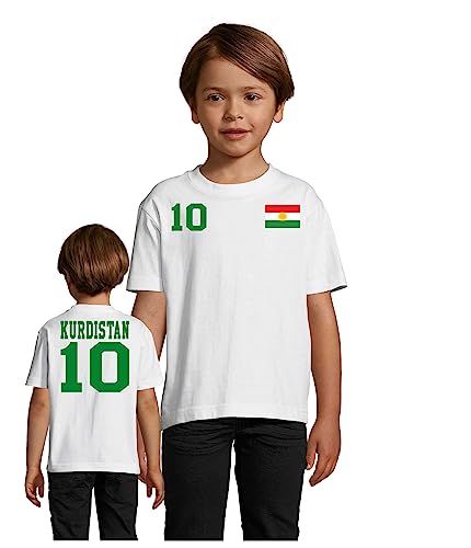 Fun Fan T-Shirt Kinder, Jungen, Mädchen Kurdistan Größe 10 Jahre (130/140) von Blondie & Brownie