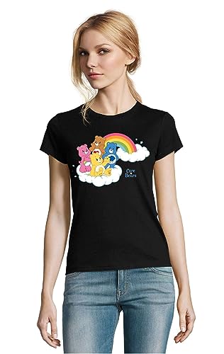 Fun T-Shirt Damen Glücksbärchis Schwarz Größe L von Blondie & Brownie