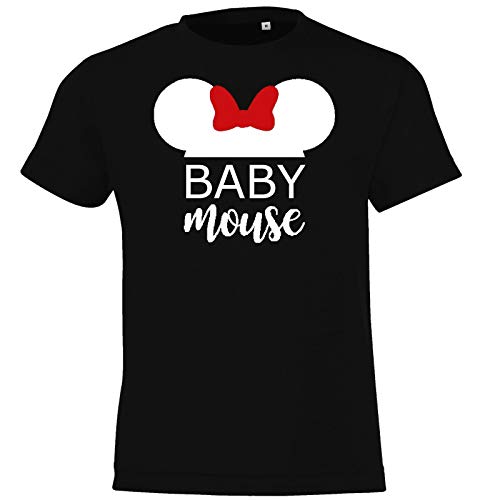 Kinder T-Shirt Modell Baby Maus Girl, Gr. 106/116 (6 Jahre), Schwarz von Blondie & Brownie