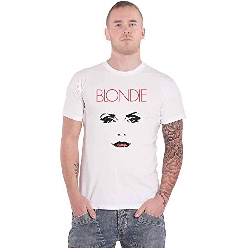 Blondie T Shirt Staredown Band Logo Debbie Harry Nue offiziell Herren Weiß L von Blondie