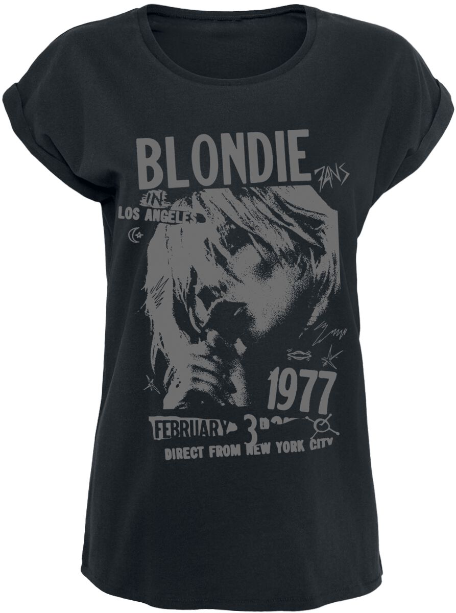 Blondie T-Shirt - Tour 1977 - S bis XXL - für Damen - Größe XXL - schwarz  - Lizenziertes Merchandise! von Blondie