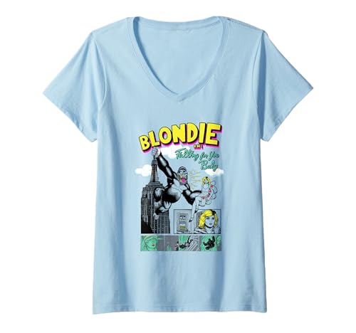 Damen Blondie Retro Giant Ape Comic Vintage Band T-Shirt mit V-Ausschnitt von Blondie