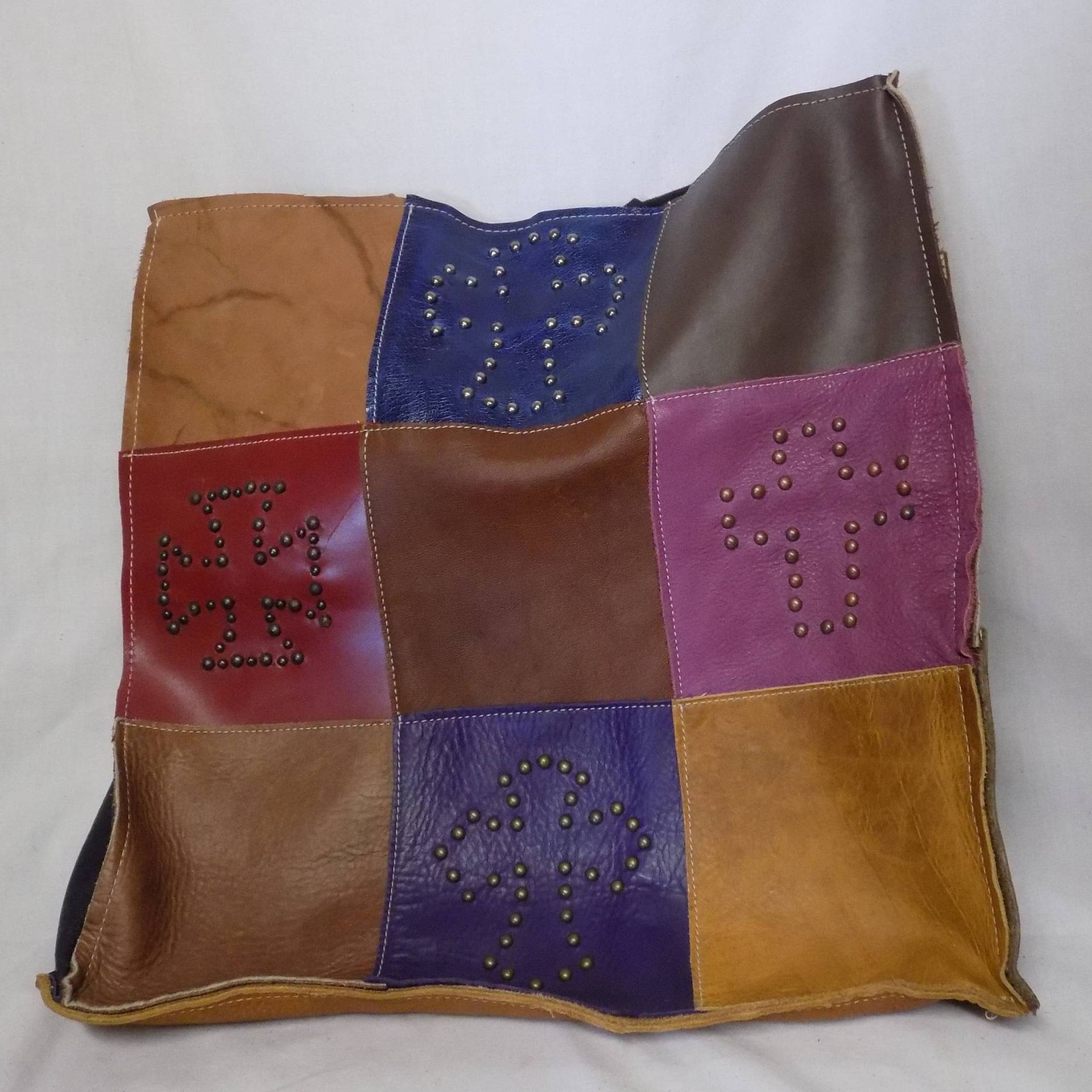 Leder Patchwork Hobotasche Mit Kreuzen von BlondinaBigTruck