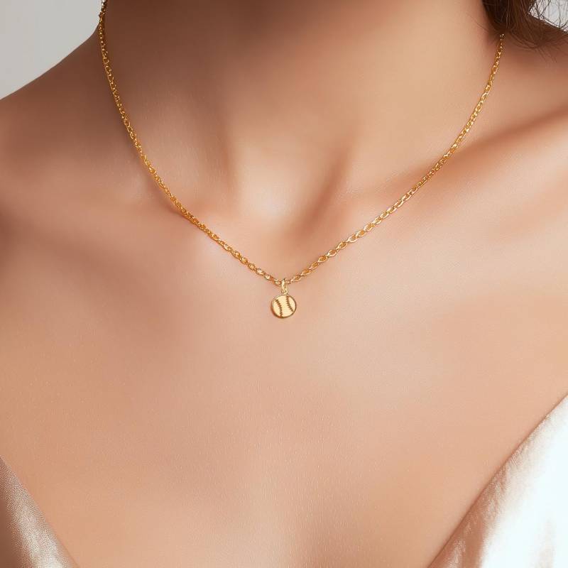 24K Gold Fill Baseball Anhänger Halskette Sport Schmuck Geschenk von BloobleeJewelry
