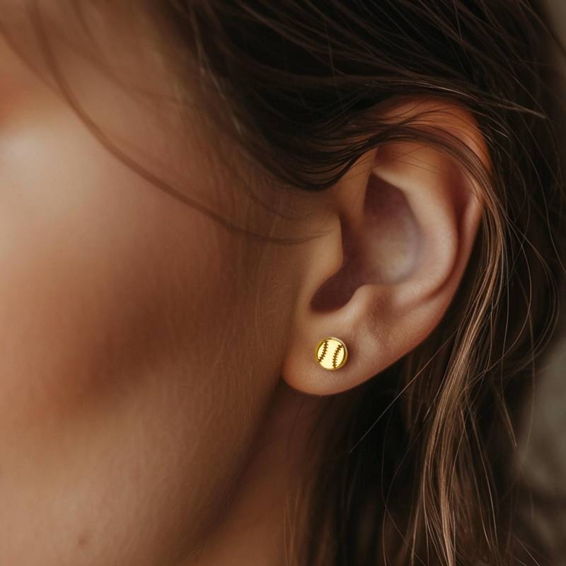 Zierliche 24K Gold Fill Baseball Ohrringe Softball Team Geschenke von BloobleeJewelry