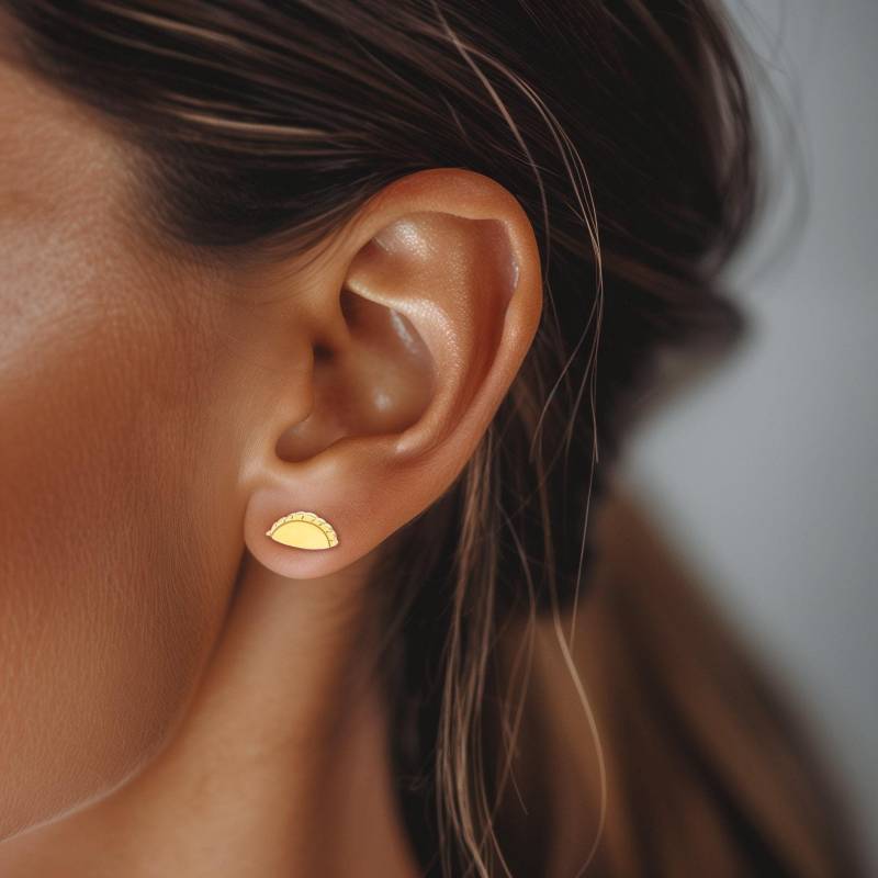 24K Gold Gefüllte Empanada Ohrringe Sterling Silber Beiträge von BloobleeJewelry