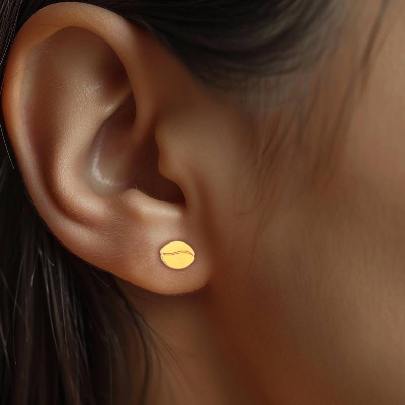 24K Gold Filled Kaffeebohnen Ohrringe von BloobleeJewelry