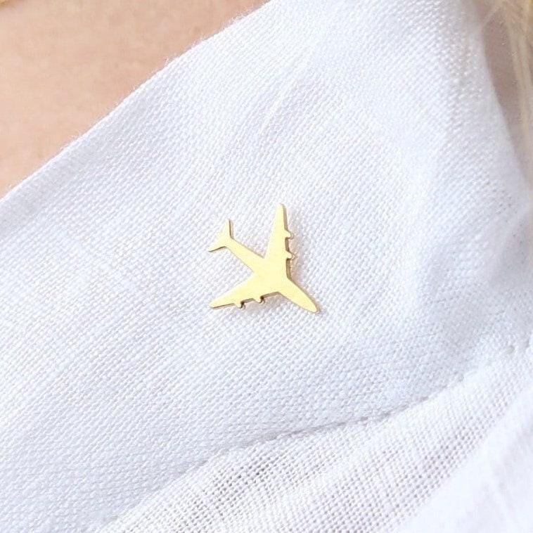 Flugzeug Anstecknadel 925Er Silber, Pilot Geschenk von BloobleeJewelry