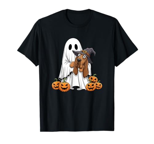 Lustiger Geist Bluthund Kürbis Halloween Kinder Herren Damen T-Shirt von Bloodhound Lovers Cute Halloween Outfits Boy Girl
