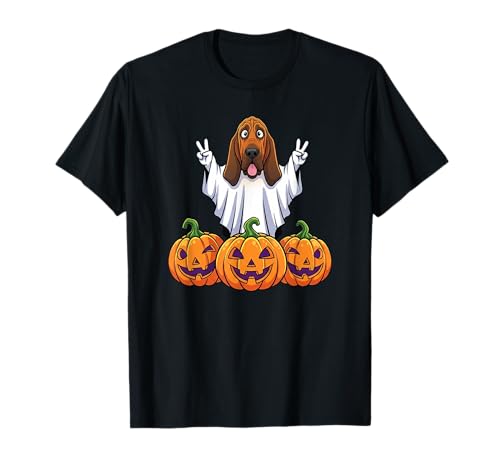 Bloodhound Hund Geist Kürbis Boo Halloween Kinder Herren Damen T-Shirt Bloodhound Hund Geist Kürbis Boo Halloween Kinder Herren Damen T-Shirt von Bloodhound Lovers Halloween Ghost Pumpkin Outfits