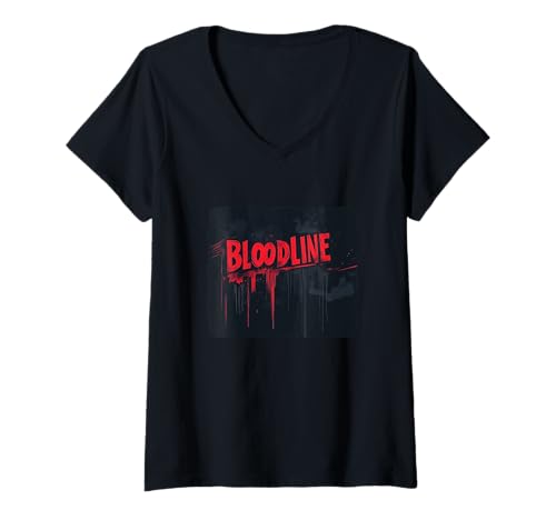 Damen Bloodline Pride Statement für Jungen und Mädchen T-Shirt mit V-Ausschnitt von Bloodline