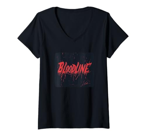 Damen Stolz auf Meine Blutlinie mit diesem kraftvollen Zitat T-Shirt mit V-Ausschnitt Damen Stolz auf Meine Blutlinie mit diesem kraftvollen Zitat T-Shirt mit V-Ausschnitt von Bloodline