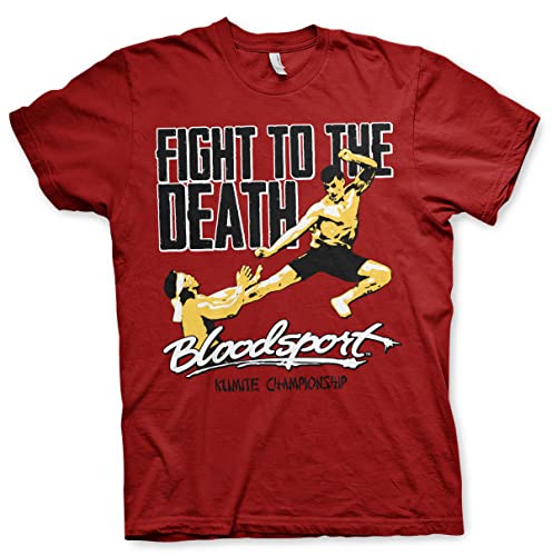 Bloodsport Offizielles Lizenzprodukt Fight to The Death Herren T-Shirt (Tango-Rot), XX-Large von Bloodsport