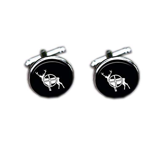 Bloody devil Hochzeits-Manschettenknöpfe, Hirschjagd-Manschettenknöpfe, Hirschjäger-Stop-Jagd, Elch-Manschettenknöpfe, Hochzeits-Manschettenknöpfe, Geschenk für Männer, Krawattenklammern, Geschenk der von Bloody devil