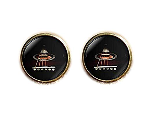 Bloody devil Manschettenknöpfe für Akustikgitarre, Bassgitarre, Geschenk für Musiker von Bloody devil