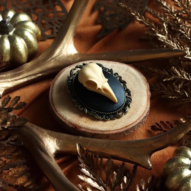 Anhänger Rabenschädel Schwarz Silber Bronze Für Gothic Mittelalter Outfit Und Steampunk Cosplay Anhänger Rabenschädel Schwarz Silber Bronze Für Gothic Mittelalter Outfit Und Steampunk Cosplay von BloodyBrilliants