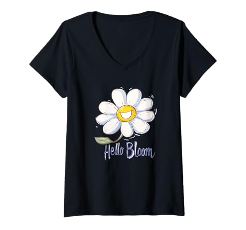 Damen Blühendes Gänseblümchen-Kostüm für Blumen- und Gänseblümchenliebhaber T-Shirt mit V-Ausschnitt Damen Blühendes Gänseblümchen-Kostüm für Blumen- und Gänseblümchenliebhaber T-Shirt mit V-Ausschnitt von Bloom Outfit