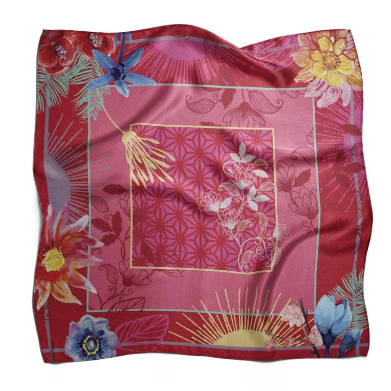 Floral Viereckig Schal Rote Blumen Print Bandana - Geschenk Für Oma Floral Viereckig Schal Rote Blumen Print Bandana - Geschenk Für Oma von BloomArtofprints