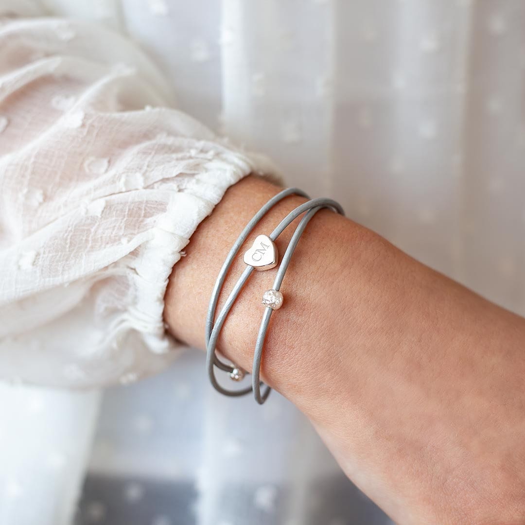 Alessia Herz Anhänger Leder Armband Wickelarmband Geschenk Für Sie Geburtstagsgeschenk Bloom Boutique von BloomBoutiqueUK