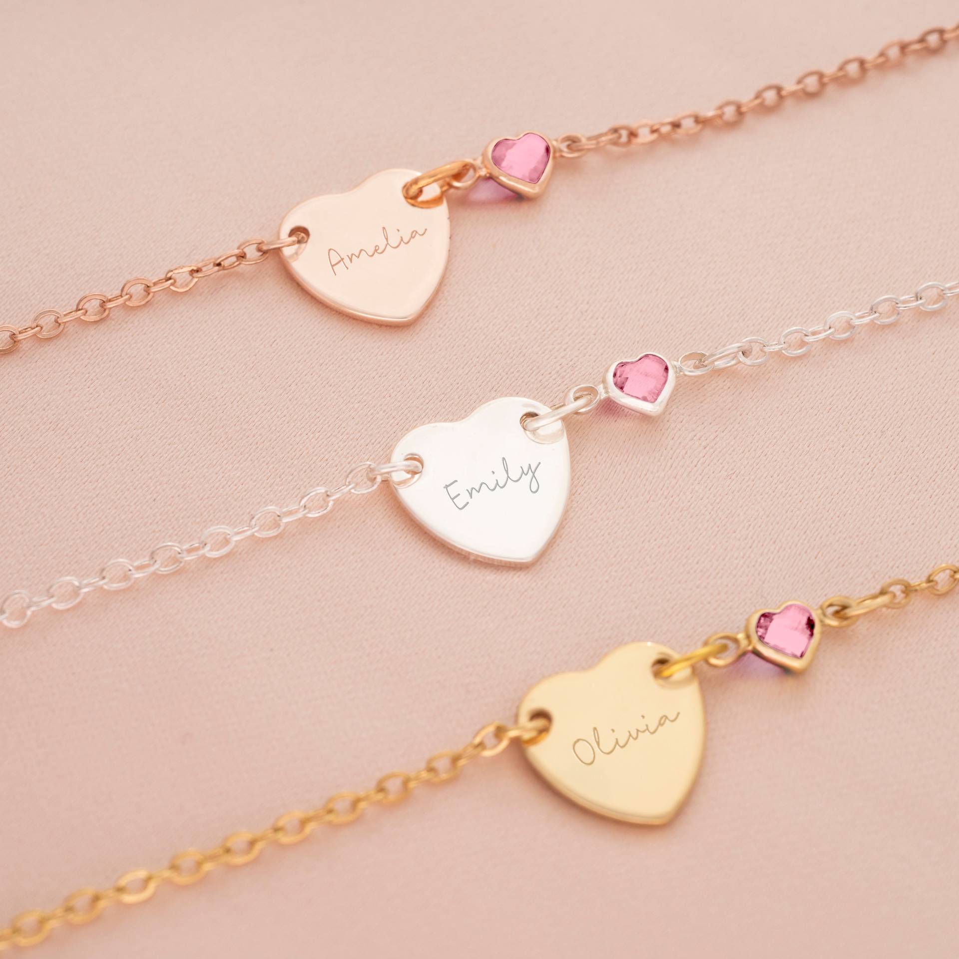 Chloe Herz Und Februar-Herz-Geburtsstein-Personalisiertes Armband Freundschaftsschmuck Geschenk Für Sie Hochzeitsgeschenk Bloom Boutique von BloomBoutiqueUK