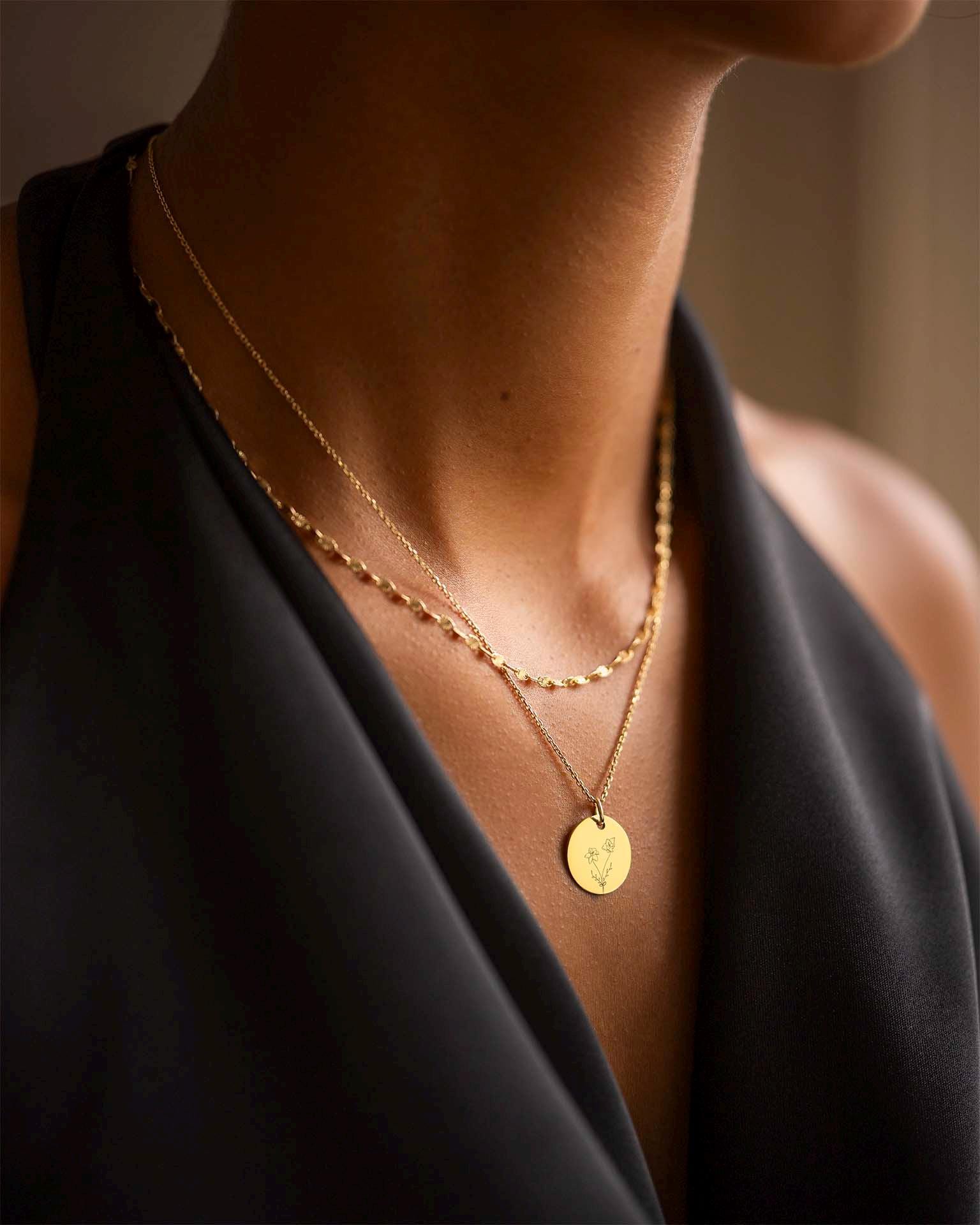 sterling Silber Geburt Blumenstrauß Personalisierte Halskette Gravur Name Geburtsblume Schmuck Geschenk von BloomBoutiqueUK