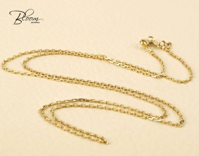 Extra Langlebig Goldkette Halskette 14K Massivgold Kette Anker Für Männer Unisex Bloomdiamonds von BloomDiamonds