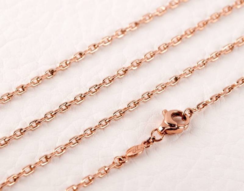 Handgemachte 14K Rose Gold Anker Halskette - Langlebiges Design von BloomDiamonds