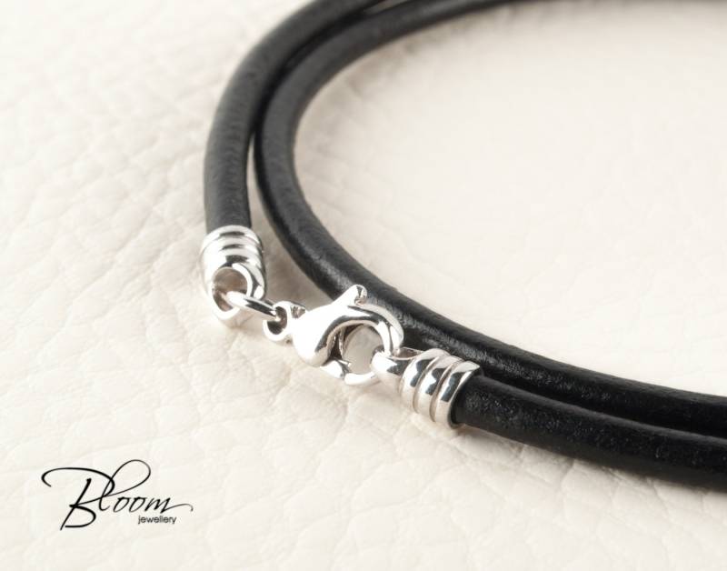 Lederkette Mit 14K Gold Verschluss Lederschnur Halskette von BloomDiamonds