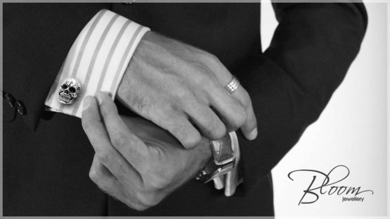 Silber Totenkopf Manschettenknöpfe 925 Bloomdiamonds von BloomDiamonds